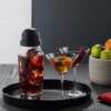 COCKTAILS SHAKER WITH BLACK LID