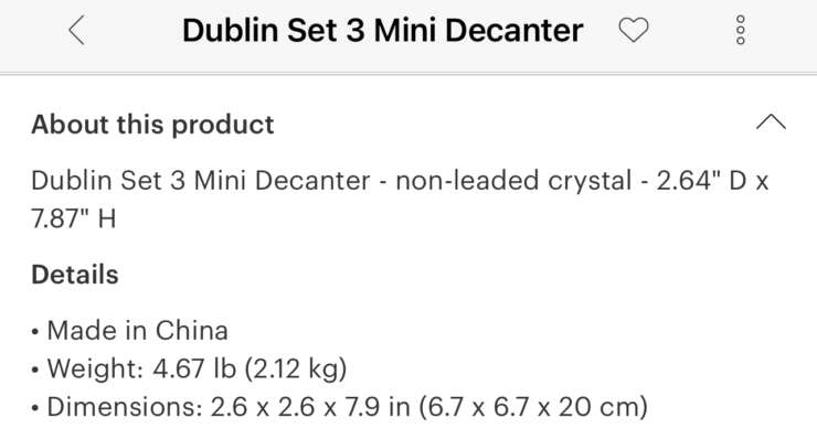 Mini 3Pc Dublin Decanter set - Image 3