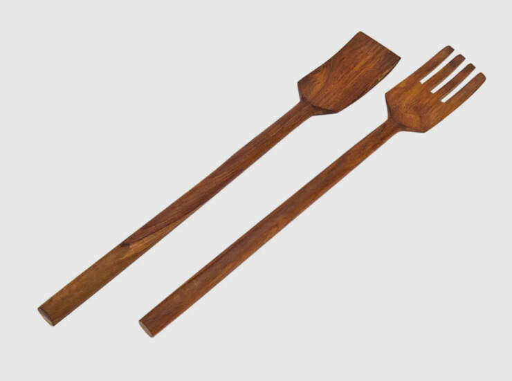 Wood Salad Spoon & Fork