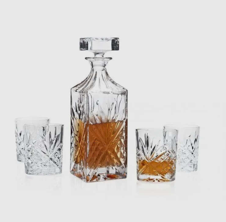 Dublin 5 Pc Whiskey Decanter Set